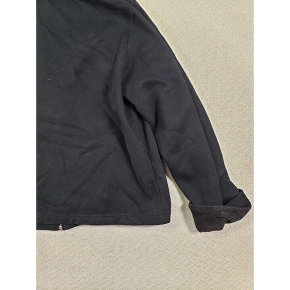 Pacer Jacket Womens Large PL Black Hooded Fleece-Lined Cotton Pockets Full-Zip - Picture 11 of 12